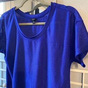 Hurley Blue Mesh Short Sleeve Jersey Shirt Small